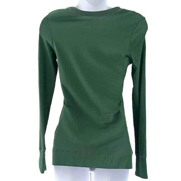 NFL Team Apparel New York Jets Top Green Size Small Football Long Sleeve Crew - Picture 4 of 6